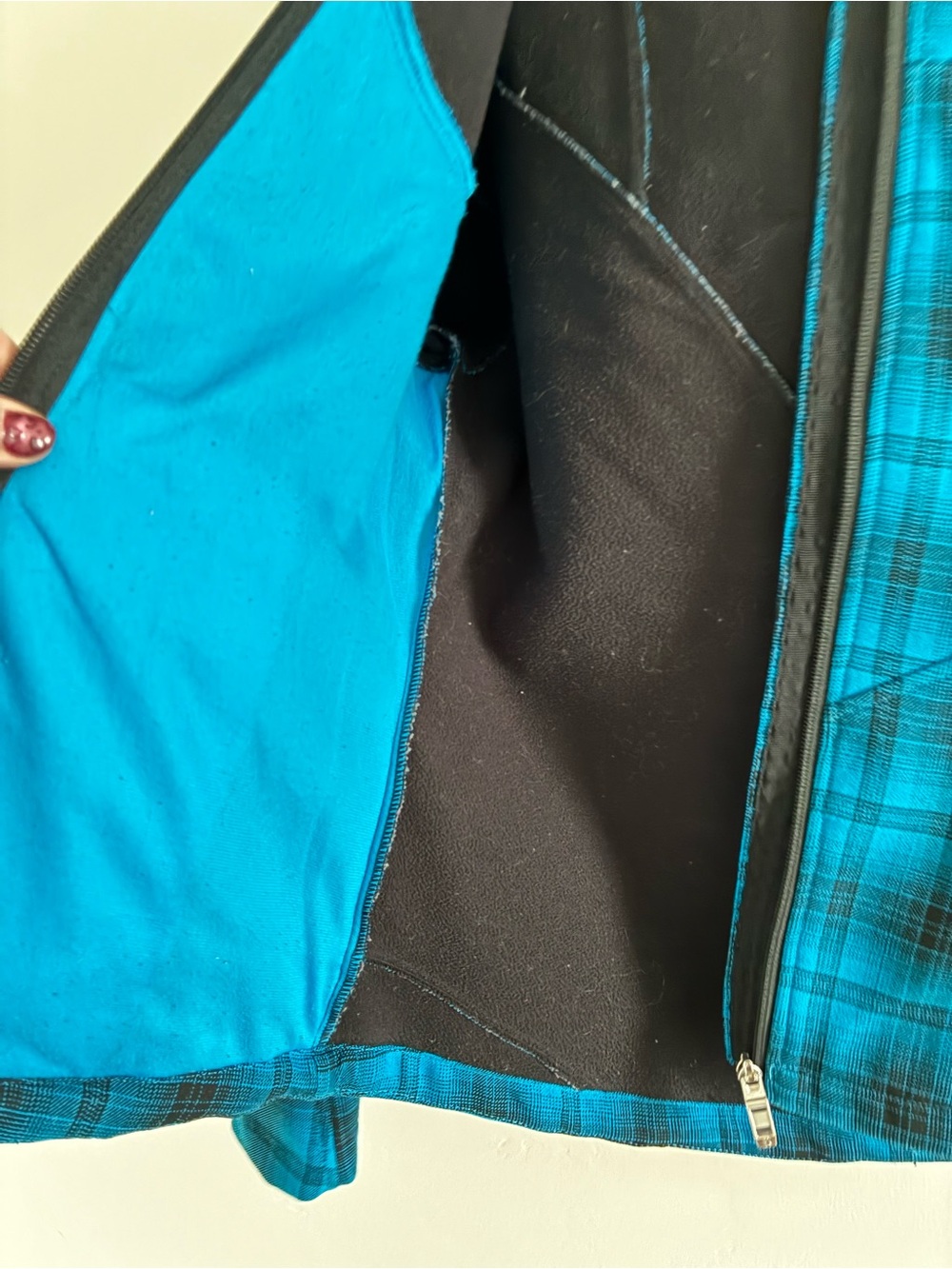 Spyder Blue Plaid Hooded snow Jacket - Picture 5 of 12